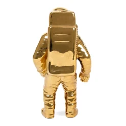 SELETTI Cosmic Diner Starman-vase, guld. H 28 cm, porcelæn