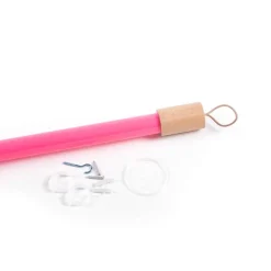 SELETTI LED-lampe Linea, fuchsia, trædetaljer, universal