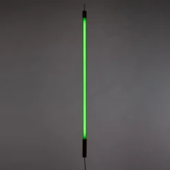 SELETTI LED-lampe Linea, grøn, trædetaljer, universal