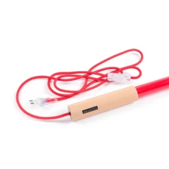 SELETTI LED-lys Linea, rød, trædetaljer, universal