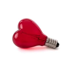 SELETTI LED-pære E14 1W 5V, Mouse Lamp, rødt hjerte