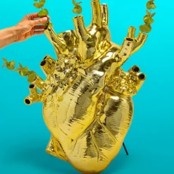 SELETTI Love in Bloom Kæmpe vase, guld, h 60 cm, glasfiber