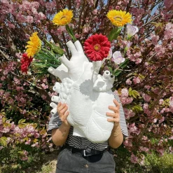 SELETTI Love in Bloom Kæmpe vase, hvid, h 60 cm, glasfiber