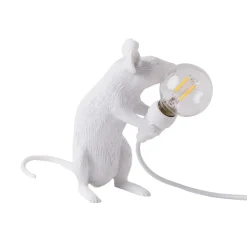 SELETTI Muselampe LED-pære USB-siddende hvid