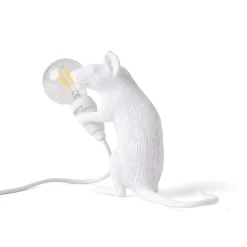 SELETTI Muselampe LED-pære USB-siddende hvid