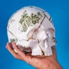SELETTI Skulptur Kintsugi Skull, hvid, porcelæn, guld
