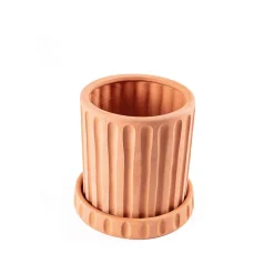 SELETTI Vase Magna Graecia Dorico, underkop, terracotta