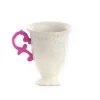 SELETTI-krus I-Wares, hvid/rosa, 300 ml, porcelæn