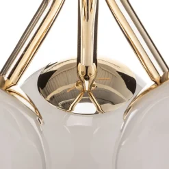 Selva loftlampe med tre glaskugler, guld