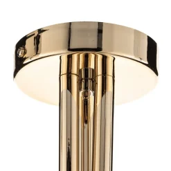 Selva loftlampe med tre glaskugler, guld