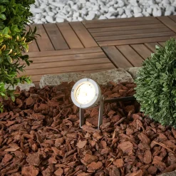 Sendling LED-lampe med jordspyd lavet af trykstøbt aluminium