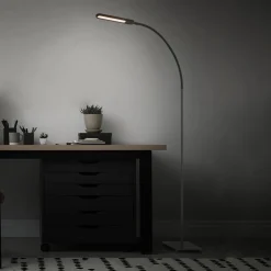 Servo LED-gulvlampe, kan dæmpes, CCT, sort