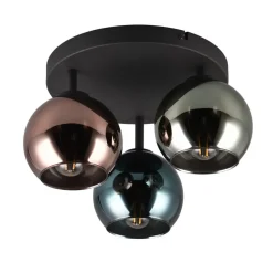 Sheldon loftlampe med 3 glas-kugleskærme