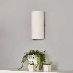 Sidra halvcirkelformet væglampe i glas, sæt med 2 stk