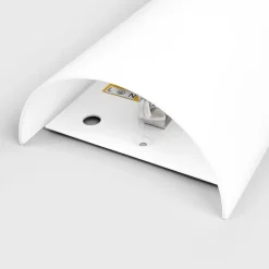 Sidra halvcirkelformet væglampe i glas, sæt med 2 stk