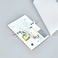 Sidra halvcirkelformet væglampe i glas, sæt med 2 stk