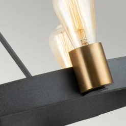 Silas lysekrone, sort, 6 lyskilder, Ø72,3cm