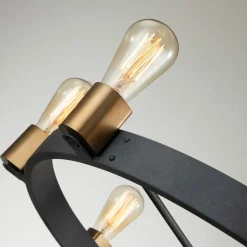 Silas lysekrone, sort, 8 lyskilder, Ø 82,9cm