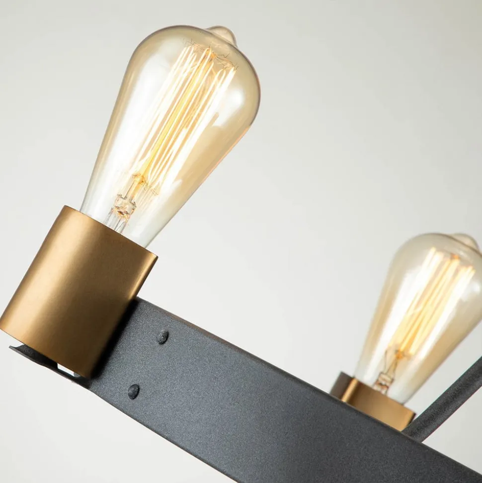 Silas lysekrone, sort, 4 lyskilder, Ø 54,9cm