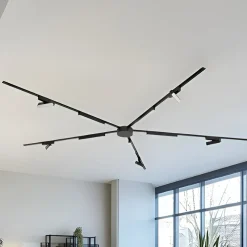 Skinne system 48V Lumaro, lysliste, 10 lyskilder, sort