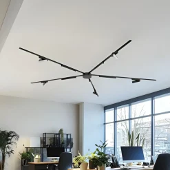 Skinne system 48V Lumaro, lysliste, 10 lyskilder, sort