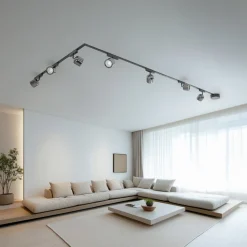 Skinne system 48V Lumaro spots 7 lyskilder sort Ø8cm dæmpbar