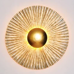 Skinnende Bronzo væglampe