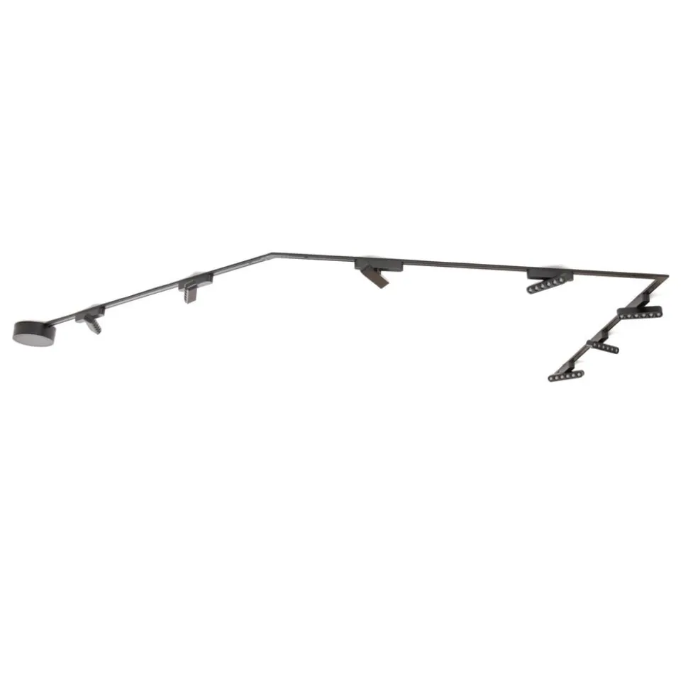 Skinnesystem Lumaro, lyskilder, 7 lyskilder, sort, 48 V, dæmpbar