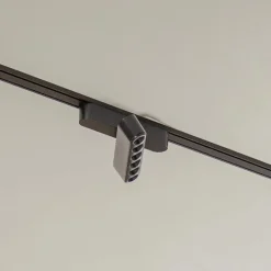 Skinnesystem Lumaro, lyskilder, 7 lyskilder, sort, 48 V, dæmpbar