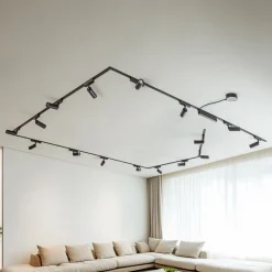 Skinnesystem 48V Lumaro spots 16-flg. sort Ø4cm dæmpbar