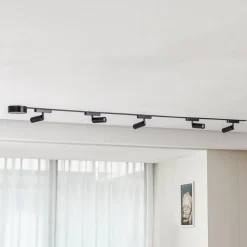 Skinnesystem 48V Lumaro spots 5 lyskilder sort Ø 4cm dæmpbar