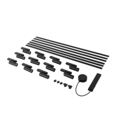 Skinnesystem 48V Lumaro, spots, 11 lyskilder, sort, Ø4cm, dæmpbar