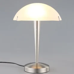 Skøn Viola bordlampe i mat nikkel