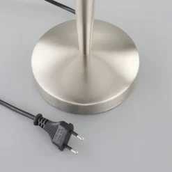 Skøn Viola bordlampe i mat nikkel