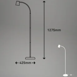 Skriva gulvlampe, justerbar, GU10, hvid