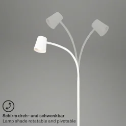 Skriva gulvlampe, justerbar, GU10, hvid