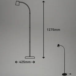 Skriva gulvlampe, justerbar, GU10, sort
