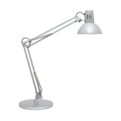 Skrivebordslampe MAULstudy, sølvfarvet, 49 cm, stativ
