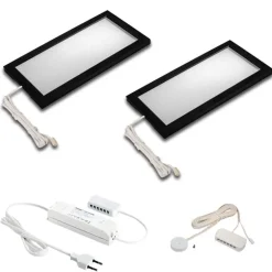 Sky LED-underskabslampe dæmper 2 stk. 4000K sort