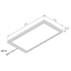 Sky LED-underskabslampe, sort, 4.000 K