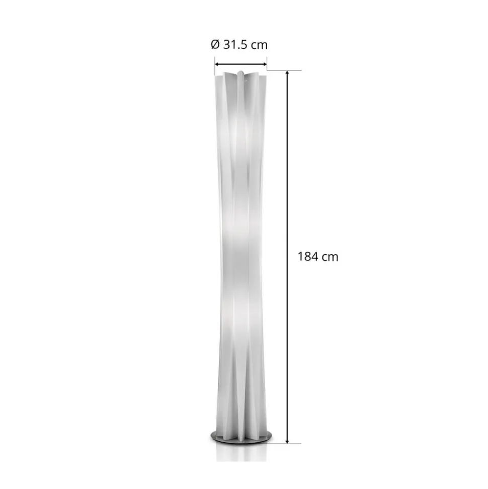 Slamp Bach gulvlampe, højde 184 cm, hvid