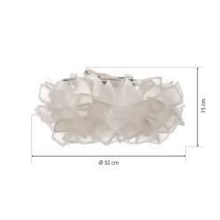 Slamp Clizia loftlampe, Ø 32 cm, hvid