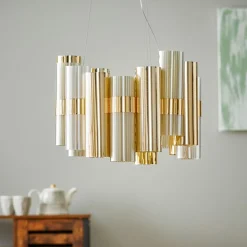 Slamp La Lollo M LED-hængelampe, guld