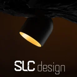SLC Cup LED-indbygningsdownlight sort/guld 2.700 K