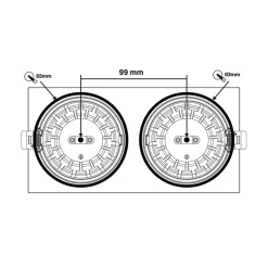 SLC DL04 Square X2 LED-lampe 2700 K hvid