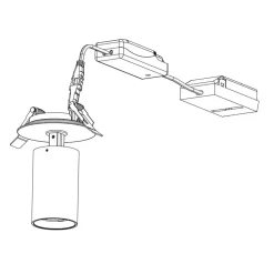 SLC LED-indbygningsspot Art, 1 lyskilde, sort, 2.700 K, aluminium
