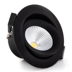 SLC One 360° LED-indbygningslampe sort 3.000K