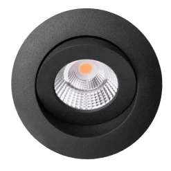 SLC One 360° LED-indbygningslampe dæmp-til-varm sort