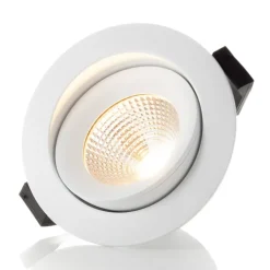 SLC One 360° LED-indbygningslampe hvid 2.700K