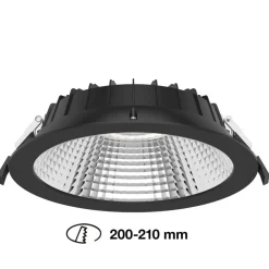 SLC Shift LED-indbygningsspot Ø 22,8cm CCT, sort